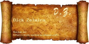 Dick Zelmira névjegykártya